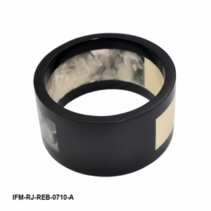 กำไลเรซิ่นสีดำลายหินอ่อน งานหล่อเรซิ่นแบบกว้าง กำไลเรซิ่นทรงเรขาคณิต - Product Image 5