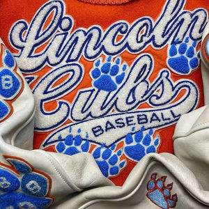 Blouson aviateur personnalisé OEM blouson vintage d'hiver et d'automne à manches en cuir pour hommes de haute qualité veste Letterman universitaire de baseball pour hommes - Product Image 5