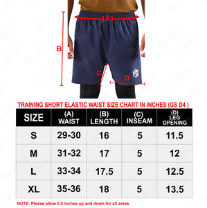 Short de sport de rue haute pour hommes pour l'entraînement de gymnastique Logo personnalisé 2-en-1 Sportswear Motif solide avec motif décoratif - Product Image 6