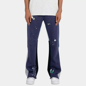 Pantalon de survêtement évasé à impression de logo personnalisé pour hommes Streetwear décontracté surdimensionné piste pantalon à jambes larges hommes pantalon évasé prix de gros - Product Image 2