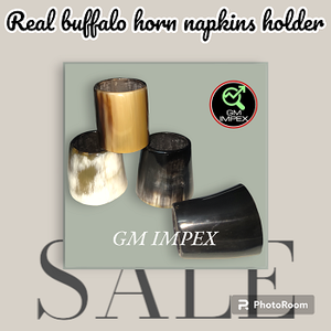 Top vente meilleure qualité véritable porte-serviettes en corne de vache de buffle/anneau Style Animal poli - Product Image 6
