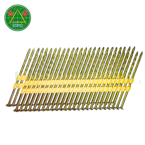 Tira de clavos con revestimiento amarillo Los mejores precios Vástago liso Cabeza redonda Cabeza a cuadros Material de acero Directo de la fábrica de Vietnam - Product Image 4