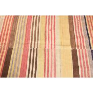 Traditional Red Beige Wool <b>Rug</b> 3.6 X 10.1ft Handmade Turkish Hallway Rectangle Patchwork Design Latex Backing for Living <b>Bedroom</b> - Product Image 5