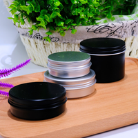 Pot en aluminium recyclable et écologique de haute qualité avec logo personnalisé, couvercle à vis avec revêtement UV, faible MOQ, livraison rapide, 50g 60g 120g, crème pour le visage