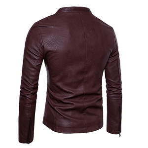 Chaqueta de Cuero de Alta Calidad con Logotipo Personalizado, Chaqueta de Cuero de Invierno, Ropa de Moda, Chaqueta de Cuero para Hombre - Product Image 2