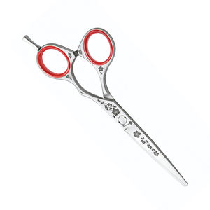 Tijeras de corte de pelo de peluquero de la mejor calidad Diseño de flores Tijeras de peluquero de acero inoxidable alemán de 5,5 pulgadas - Product Image 3