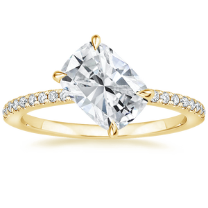 Meilleure vente alliance plaquée or 18 carats design classique coussin taillé 0.15 diamant ct argent sterling perle cadeaux fêtes - Product Image 1