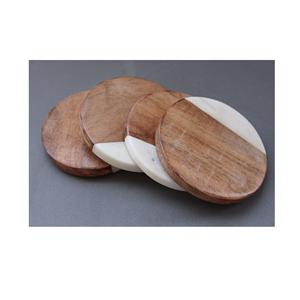 2 Brother's Collection Wooden <b>Coaster</b> <b>Set</b> of 6 <b>with</b> <b>Holder</b> Eco-Friendly Europe Modern Design Custom Size for Home Restaurant Use - Product Image 5