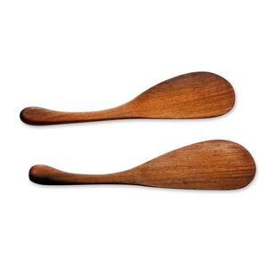 Serviette à salade en bois design fait à la main cuillère fourchette ensembles de luxe à la mode ustensiles de cuisine vaisselle miroir poli fête outils de service - Product Image 4