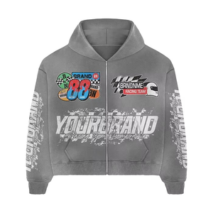 Sweat à capuche d'hiver pour homme grande taille, respirant, antibactérien, écologique, 100 % coton, coupe ample sportive avec doublure polaire - Product Image 2