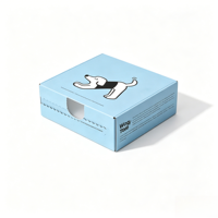 Boîte d'expédition en carton ondulé personnalisée avec bande déchirable, fermeture magnétique auto-scellante, écologique, pour emballage de friandises pour chiens et aliments pour animaux, colorée