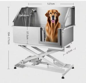 Baignoire portable multifonction en acier inoxydable argenté de luxe pour chiens, pour toilettage, traitement et <span class=keywords><strong>spa</strong></span>, fabriquée en Chine - Product Image 4