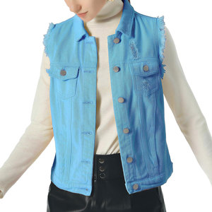 Gilet en jean pour femmes, de haute qualité, unique, élégant, tenue tendance, coupe ajustée, look décontracté, streetwear tendance, gilet en jean pour femmes - Product Image 2