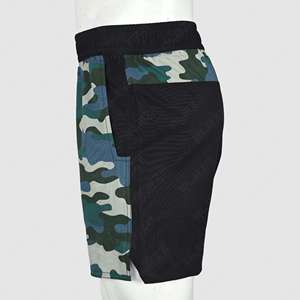 กางเกงขาสั้นดีไซน์หรูสำหรับผู้ชาย OEM กางเกงขาสั้นออกกำลังกายผ้าฝ้ายเนื้อหนาสำหรับผู้ชาย สกรีนโลโก้ได้ ระบายอากาศดี ทันสมัย - Product Image 3