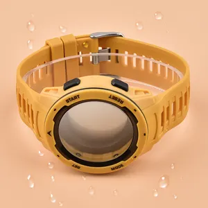 22mm Silicone Rubber Watch Band Watch Case Strap Relógio Integrado com Conjunto Case
