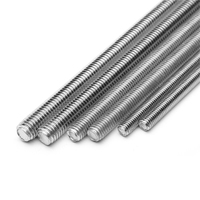 304 316 Stainless Steel Threaded Rod DIN975 Fully Thread Bar M6 M8 M12 All Thread Stud Bolt Fasteners for Building Construction