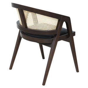 Sillón moderno de alta gama de madera maciza con sillas de comedor de ratán real para comedor, restaurante, cafetería u hoteles - Product Image 5