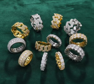 Miami 20k 14k Or blanc massif serti de diamants, chaîne cubaine pour homme, bague pour homme, tenue de soirée - Product Image 6