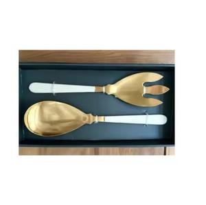 ชุดช้อนส้อมสลัดสแตนเลสสำหรับเสิร์ฟอาหาร ผิวขัดเงา - Product Image 5