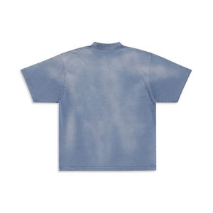 T-shirts à col rond lourds de haute qualité pour hommes T-shirts vierges personnalisables lavés à l'eau acide en détresse Streetwear - Product Image 4
