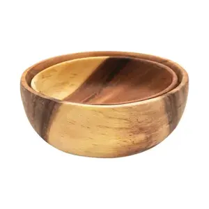 Wooden Mango Wood Serving Bowl in High Quality With Elegant Black Finished Wooden Serving Bowl in Prices - Product Image 5