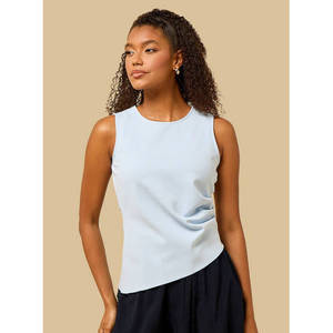 Women's Basic Strap Crop <b>Tank</b> <b>Top</b>-Breathable Knitted Casual & Trendy <b>Vintage</b> Style XS - Product Image 3
