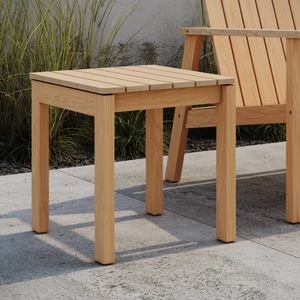 Table en teck au design minimaliste, dimensions 36x33x46, pour usage extérieur dans les restaurants ou sur la plage et en voyage - Product Image 5