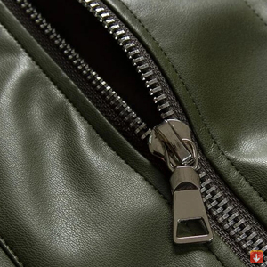 Vente en gros 2024 Veste d'hiver marron de haute qualité pour hommes Nouveau design en cuir véritable avec toile Logo personnalisé Service OEM disponible - Product Image 4