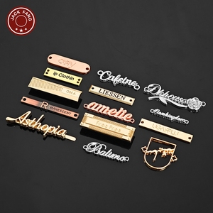 Bag <b>Gold</b> Metal Label Engraved Hijab Abaya Scarf Shoes Custom Brand logo metal tag custom metal logo for bags <b>Clothes</b> Clothing - Product Image 3