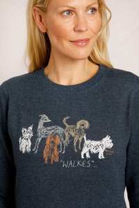 Sudadera Deportiva de Invierno para Mujer, Color Azul Marino, Personalizada al por Mayor, 100% Algodón Suave al Tacto, con Mangas Largas y Tela de 400g - Product Image 4