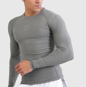 Nouveau gros Chemise de compression à séchage rapide Rash Guard à manches longues logo personnalisé gym Fitness Musculation Chemise de compression pour hommes - Product Image 3