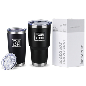 Mug de Voyage Isotherme en Acier Inoxydable, Tasse à Café, Gobelet, Bouteille Isotherme à Bière Métallique Multi-Couleurs de 20oz 30oz, Logo Personnalisé, Stock US - Product Image 1