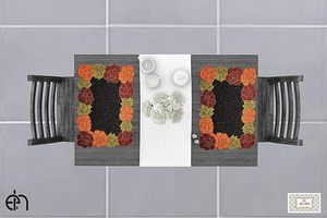 Trending Customized Antique Flower Design Glass Beaded <b>Placemat</b> Tabletop Decoration in Custom Colors Home Garden Table Mats Pads - Product Image 3