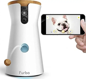 Caméra pour animaux de compagnie Fur-bo Do-g Ca-me-ra avec fonction de lancer de friandises, Full HD Wi-Fi et audio bidirectionnel, conçue pour les chiens, compatible - Product Image 2