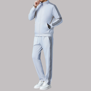 เสื้อสเวตเตอร์ลายทางเข้ารูปของผู้ชายชุดวอร์มผ้าฝ้ายผ้าฝ้ายลายขวางออกแบบได้เองสำหรับฤดูหนาวไซส์พิเศษ - Product Image 5