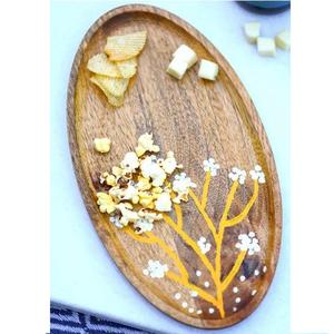 Platos de madera rectangulares para servir comida Bandeja de madera al mejor precio Bandeja de lujo Bandeja de madera de acacia para servir - Product Image 4