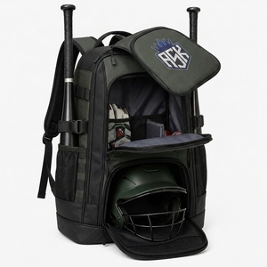 Bolsa de béisbol personalizada para equipos con material resistente, amplio espacio de almacenamiento, colores personalizados, logotipos y opciones de transporte cómodas. - Product Image 3