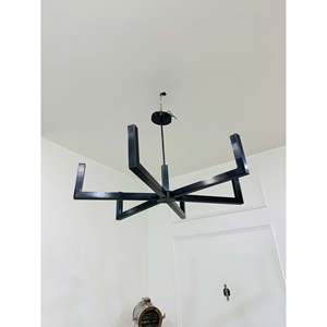Lustre Putnik en laiton à 6 bras et 6 lumières avec pouf élégant et éclairage stylé 120-240V 20x36x36 pouces - Product Image 3