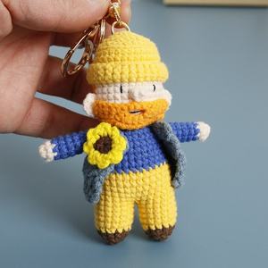 Muñeco de Ganchillo Súper Lindo de Dibujos Animados Hecho a Mano, Colgante de Lana de Gatito, Personajes Animados, Fresco y Dulce, Primavera 2025 - Product Image 4