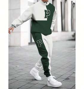 ชุดกีฬาคอกลมสองชิ้นสำหรับผู้ชายสูทลำลองมีฮู้ดเสื้อผ้าลำลองทรงหลวมพิมพ์ลาย3D สำหรับฤดูใบไม้ร่วง - Product Image 1