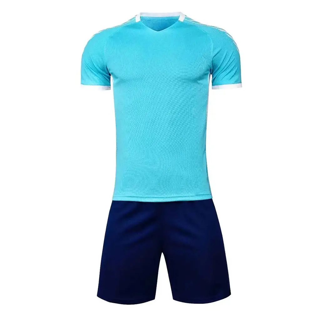 100% Polyester Made Custom Team Wear Soccer Uniforms / New Latest Arrival Best Sky Blue Soccer uniform