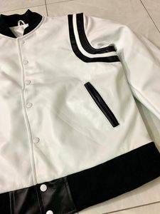 Haute qualité support personnalisé laine cuir Baseball Varsity vestes pour hommes hiver saison automne gros blanc toile Camouflage - Product Image 2