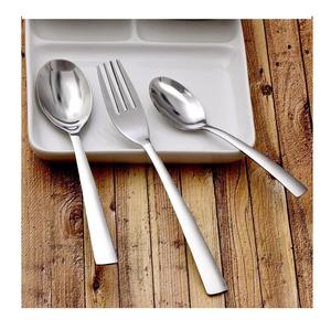 Ensemble de 3 couverts en acier miroir design argent haut de gamme en acier inoxydable fait à la main ensemble de couverts en acier fabriqué à la main - Product Image 2