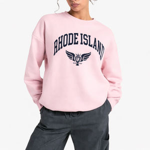Sudadera Gráfica Oversize Rosa Claro para Mujer, de Manga Larga, Casual, Suave, de Forro Polar, Estilo Urbano - Product Image 1