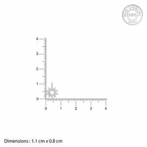 จี้เงินประกายลายดอกไม้พร้อมสายโซ่เครื่องประดับโลหะผสมน่ารักที่มีเพชรเพทายสำหรับเป็นของขวัญในงานปาร์ตี้ - Product Image 2