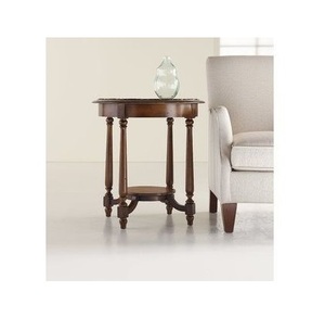 Table d'appoint décorative en bois massif avec attrait antique et détails artisanaux pour des ajouts de salon haut de gamme - Product Image 5