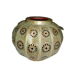 Nid d'oiseau en métal et porte-bougie chauffe-plat décor de table suspendu pour balcon terrasse pour cadeaux Diwali noël ou mariages - Product Image 2