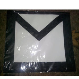 Tablier maçonnique en cuir Rite écossais Tablier 9e degré Fil de métal doré 100% Agneau avec frange Briques Bullion Best - Product Image 2