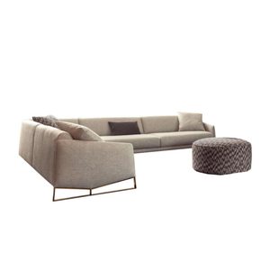 Asolo Minimalist Fabric <b>Sofa</b> Sectional Living Room Furniture Set with Wood <b>Legs</b> <b>for</b> Home or Hotel-Customizable - Product Image 1