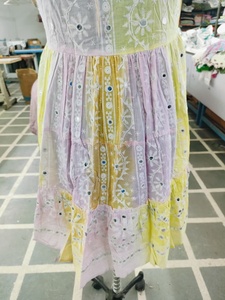 Robe courte de plage à col halter style bohème pour femme, imprimé tribal, avec broderie de miroirs scintillants, tunique de bord de piscine - Product Image 3